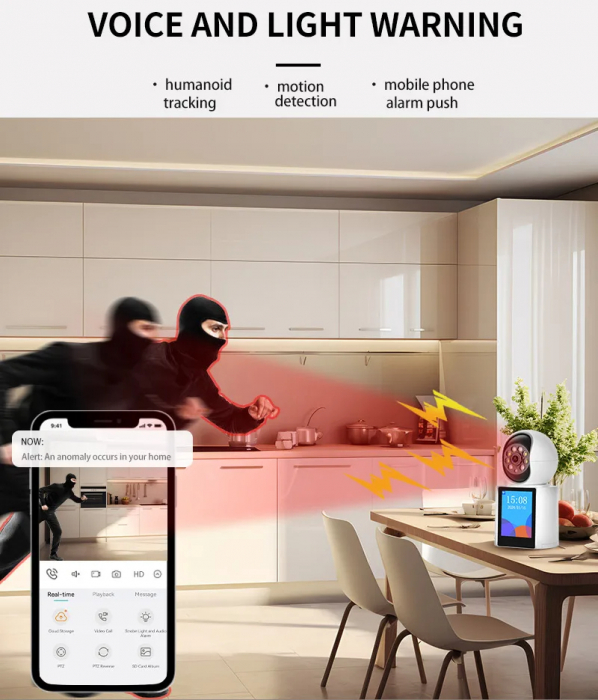 amera Supraveghere HD Smart cu Rotire 360° și Infraroșu [3]