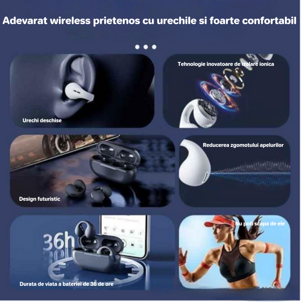 Căști Bluetooth cu Conducție Ososă - Siguranță Sportivă Premium [6]