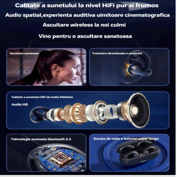 Căști Bluetooth cu Conducție Ososă - Siguranță Sportivă Premium [3]