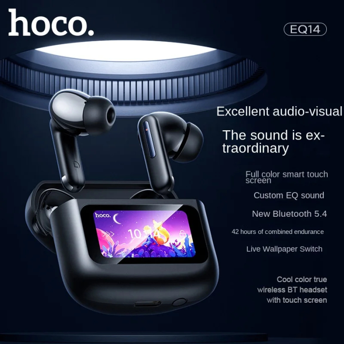 Căști Hoco TWS EQ14 cu Ecran Tactil: Control Intuitiv și Performanță Superioară [3]