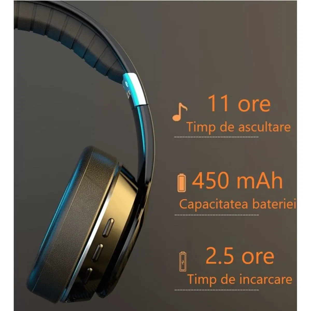 Căști Wireless Over-Ear cu Tehnologie 8D Surround Sound și Card 64GB Inclus [2]