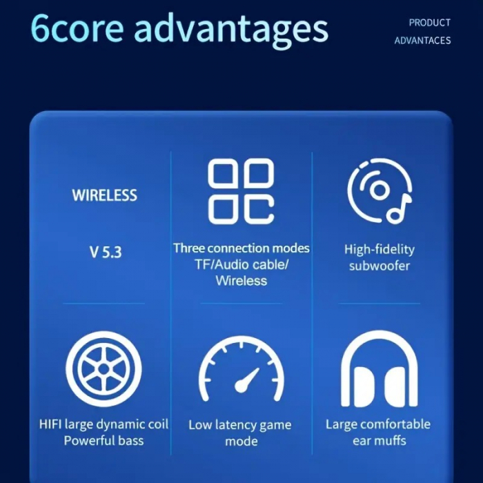 Căști Wireless Gaming Over-the-Neck D 815 - Performanță și Confort pentru Jocuri [5]