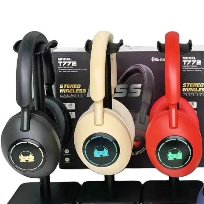 Căști Wireless Gaming T772 cu LED RGB | Autonomie Extinsă 48h [3]