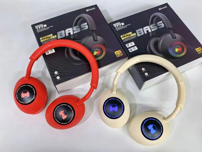 Căști Wireless Gaming T772 cu LED RGB | Autonomie Extinsă 48h [2]