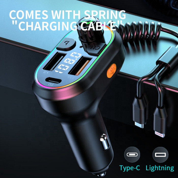 Încărcător Auto 25W PD cu Bluetooth 5.3 & Radio FM | Reducere 50% [3]