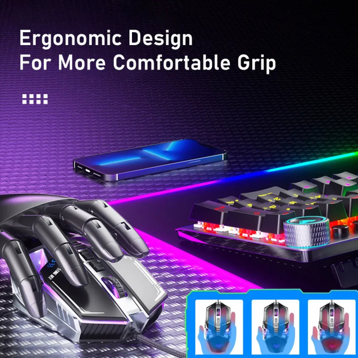 Mouse Gaming Freedom Wolf X6 - 2400 DPI, RGB, 9 Butoane | Moonsky [10]