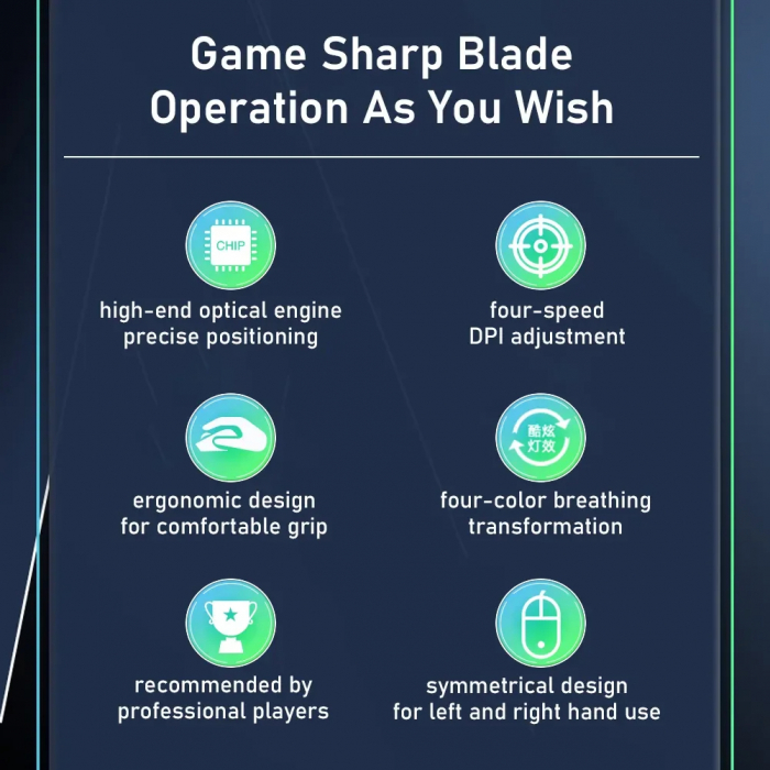 Mouse Gaming Freedom Wolf X6 - 2400 DPI, RGB, 9 Butoane | Moonsky [9]