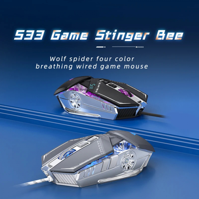 Mouse Gaming Freedom Wolf X6 - 2400 DPI, RGB, 9 Butoane | Moonsky [5]