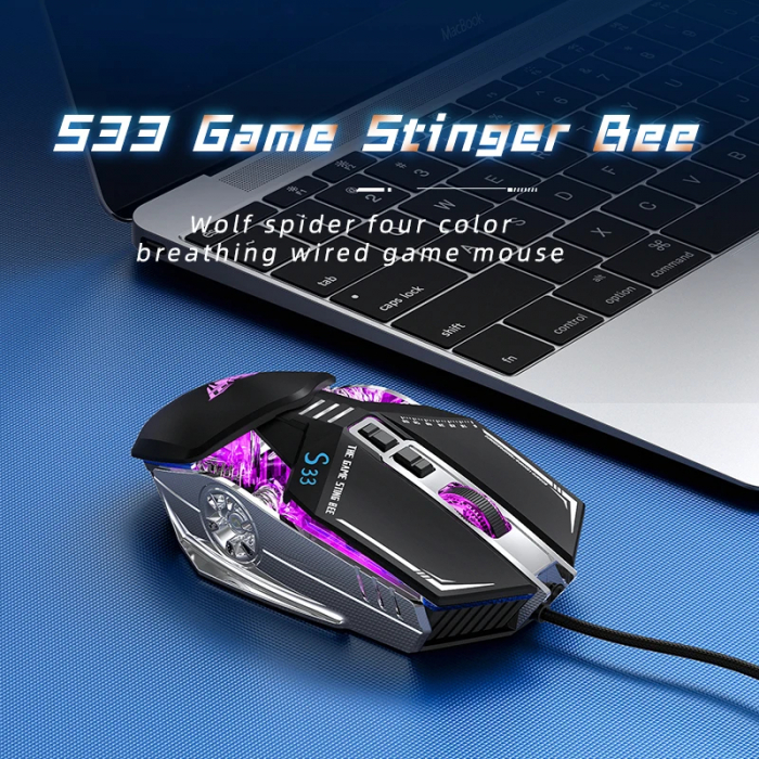 Mouse Gaming Freedom Wolf X6 - 2400 DPI, RGB, 9 Butoane | Moonsky [2]