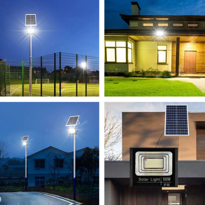 Proiector LED Solar 100W – Iluminare Puternică cu Energie Gratuită de la Soare, Moonsky [5]