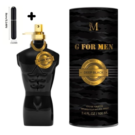 Apa de toaleta Bărbați Deep Black + mini dozator parfum reincarcabil