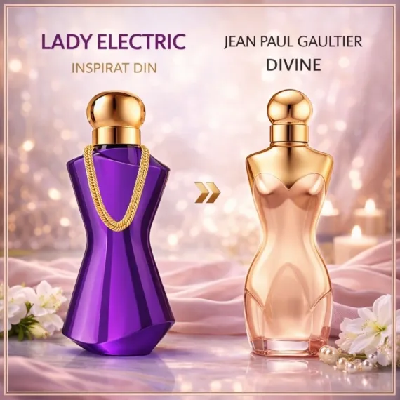 Dama - Apa de parfum Lady electric, 100 ml, dama + dozator reincarcabil