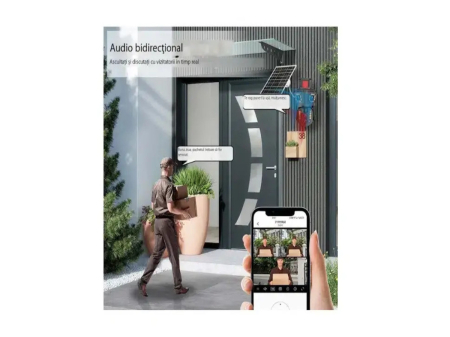 Camera de supraveghere 4G cu panou solar, 3 lentile, zoom 10X, detectie umana PIR + card 64 Gb inclus [4]