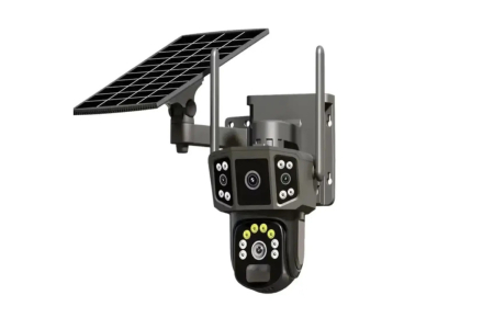 Camera de supraveghere 4G cu panou solar, 3 lentile, zoom 10X, detectie umana PIR + card 64 Gb inclus [1]