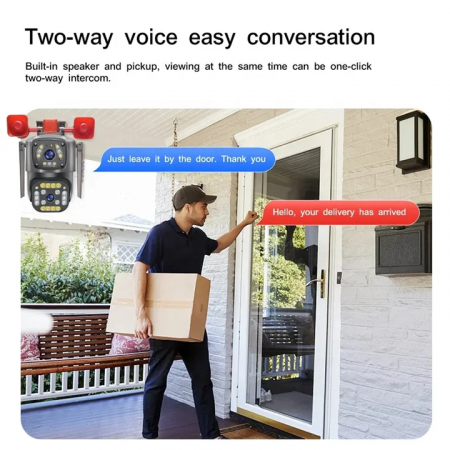 CAMERA DUALĂ WIFI 360° - Supraveghere Avansată cu 2 Lentile Simultane [5]