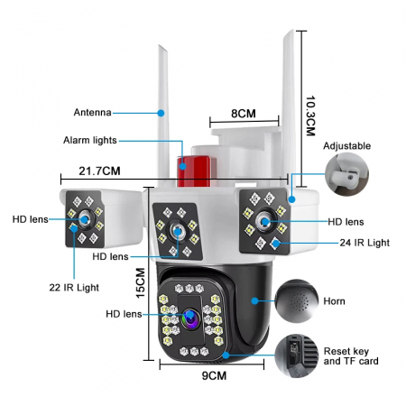 Cameră Exterior 16MP 4K | Zoom 10X | Autotracking | IP66 [2]