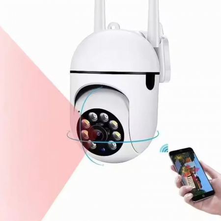 Camere supraveghere - Camera Supraveghere WiFi 3MP cu Vedere 360° | Alarmă Integrată | Stocare 64GB