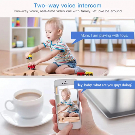 Camera Supraveghere WiFi 3MP cu Vedere 360° | Alarmă Integrată | Stocare 64GB [4]