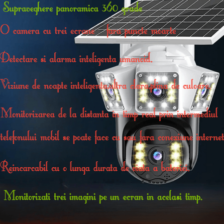 Cameră 4G 3 Lentile | 6K UHD | Solară | Zoom 10X | 350 lei [7]