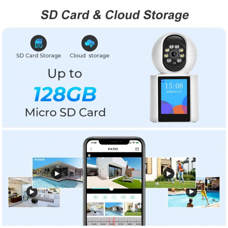 amera Supraveghere HD Smart cu Rotire 360° și Infraroșu [3]