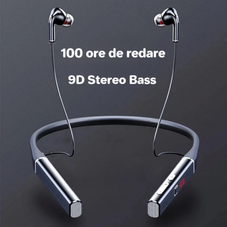 Căști Over-the-Neck Bluetooth - 100h Autonomie & Sunet Premium [2]