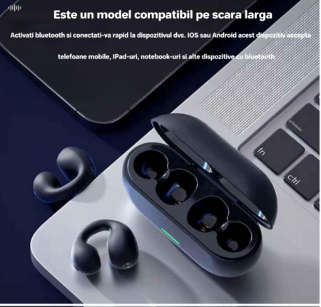 Căști Bluetooth cu Conducție Ososă - Siguranță Sportivă Premium [3]