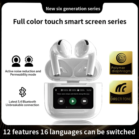 Căști Wireless Bluetooth PRO - Tehnologie Avansată cu Ecran Tactil Inteligent [2]