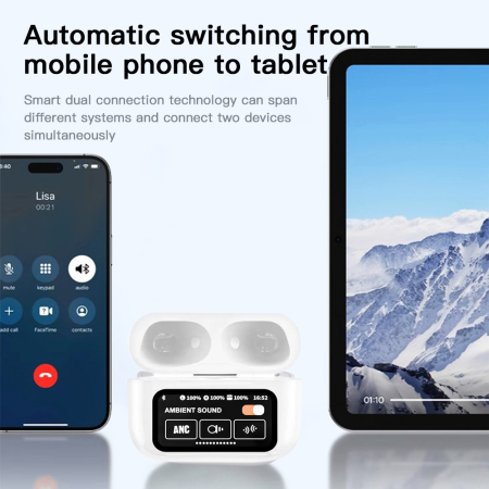 Căști Wireless Bluetooth PRO - Tehnologie Avansată cu Ecran Tactil Inteligent [3]