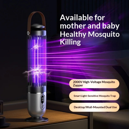 Lampă Anti-Insecte 2-în-1 – Tehnologie UV, Șoc Electric 2000V, Senzor Amurg [4]