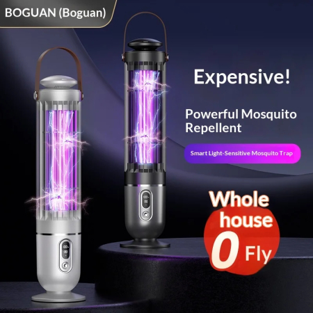 Lampă Anti-Insecte 2-în-1 – Tehnologie UV, Șoc Electric 2000V, Senzor Amurg [3]