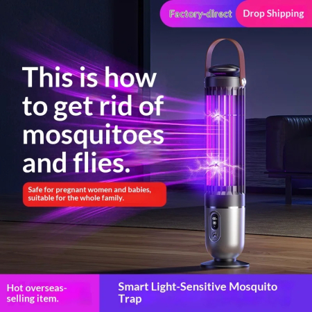 Lampă Anti-Insecte 2-în-1 – Tehnologie UV, Șoc Electric 2000V, Senzor Amurg [5]