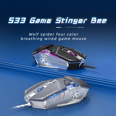 Mouse Gaming Freedom Wolf X6 - 2400 DPI, RGB, 9 Butoane | Moonsky [4]