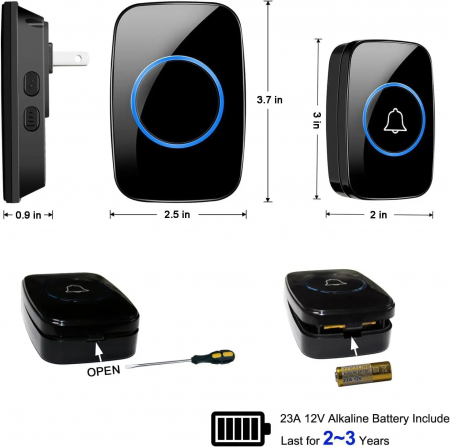 Sonerie Wireless Premium - 60 Melodii & 300m Rază de Acoperire [5]