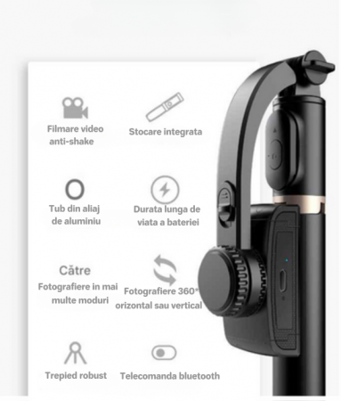 Tripod Stabilizator Q08 - Cadre Perfecte în Mișcare! [11]