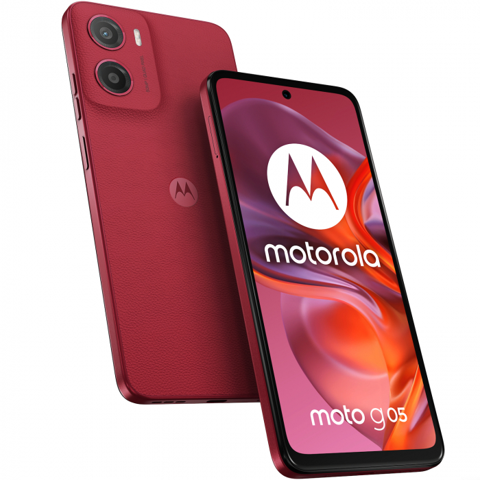 Telefon Motorola Moto G05, 64 GB + 4 GB, Display 6.67″, Octa Core 2.0 GHz, Plum Red [5]