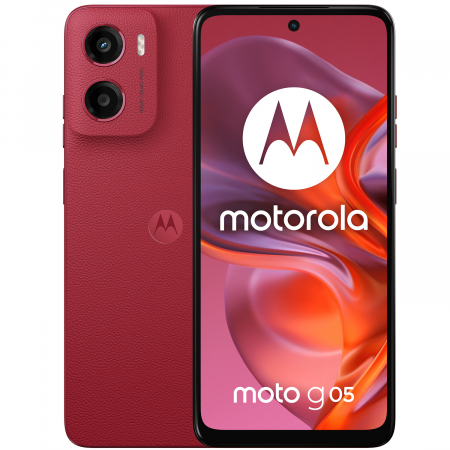 Telefon Motorola Moto G05, 64 GB + 4 GB, Display 6.67″, Octa Core 2.0 GHz, Plum Red [0]
