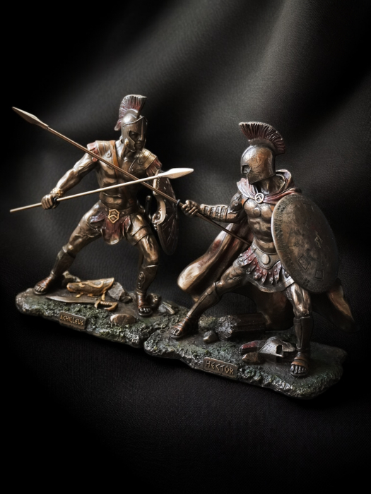 Ahile și Hector - Statui din bronz și rășină [4]