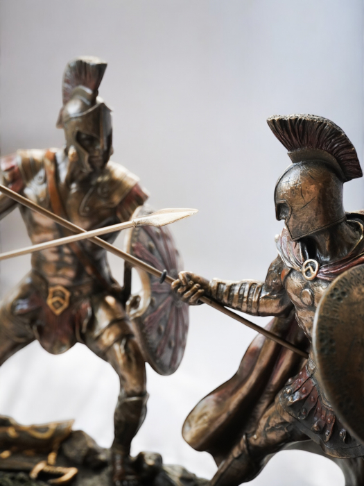 Ahile și Hector - Statui din bronz și rășină [2]