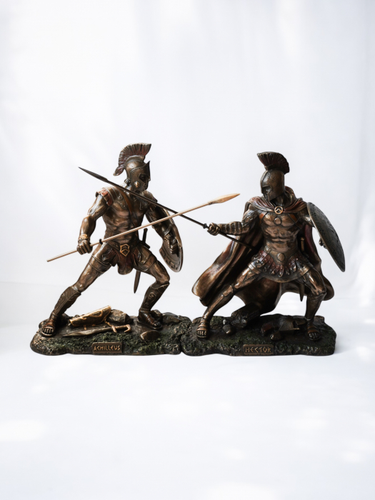 Ahile și Hector - Statui din bronz și rășină [5]