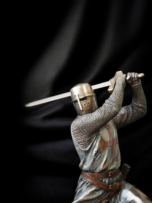 Cavaler templier - Statuie premium din bronz și rășină [3]
