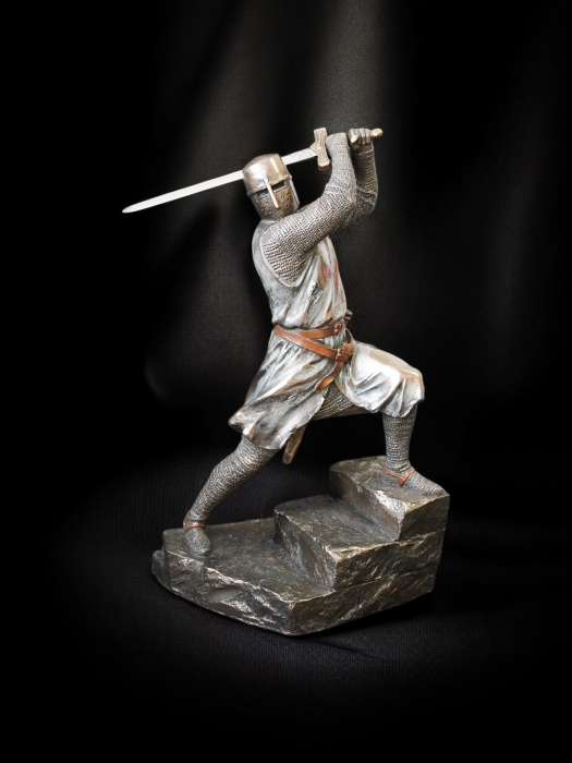 Cavaler templier - Statuie premium din bronz și rășină [2]