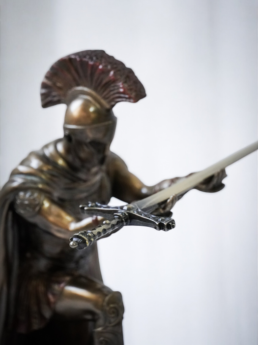 Centurion roman - Suport premium pentru stilou - Statuie din bronz și rășină [4]