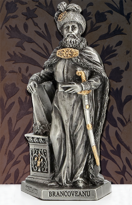 Constantin Brâncoveanu -  Statuetă din plumb sau rășină cu personaje istorice românești [3]