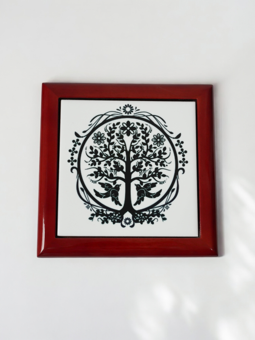 Copacul vietii - cutie premium de bijuterii din lemn de cireș lăcuit [2]