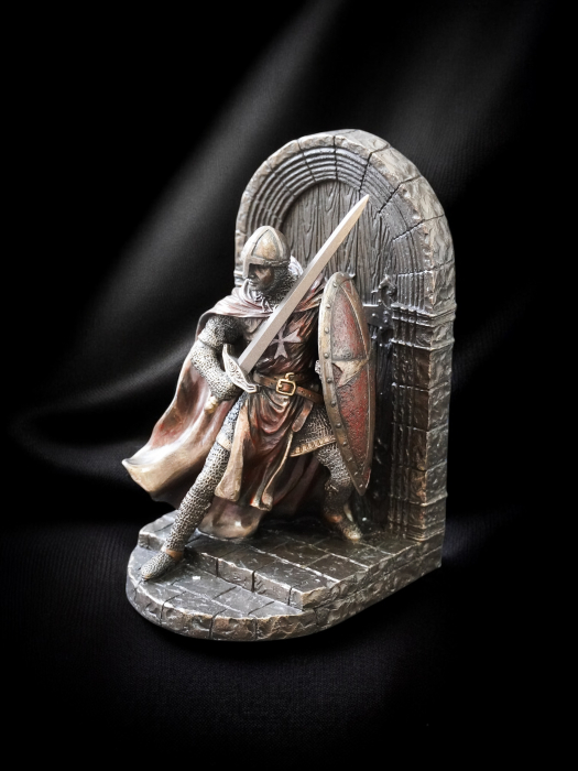 Cruciat maltez - Statuie premium din bronz și rășină/ Suport de cărți [1]