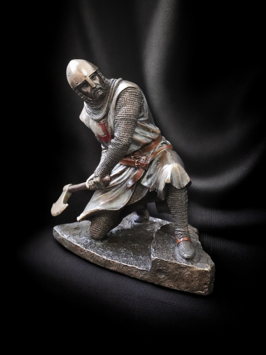 Cruciat maltez - Statuie premium din bronz și rășină [1]