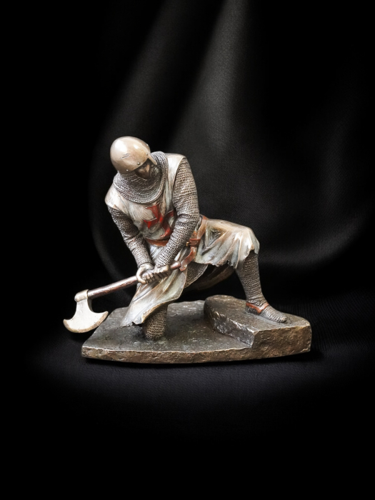 Cruciat maltez - Statuie premium din bronz și rășină [2]