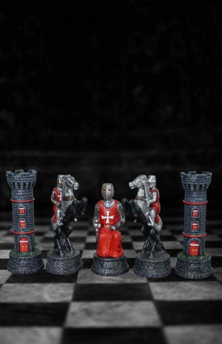 Set piese de șah premium - cavaleri templieri [5]