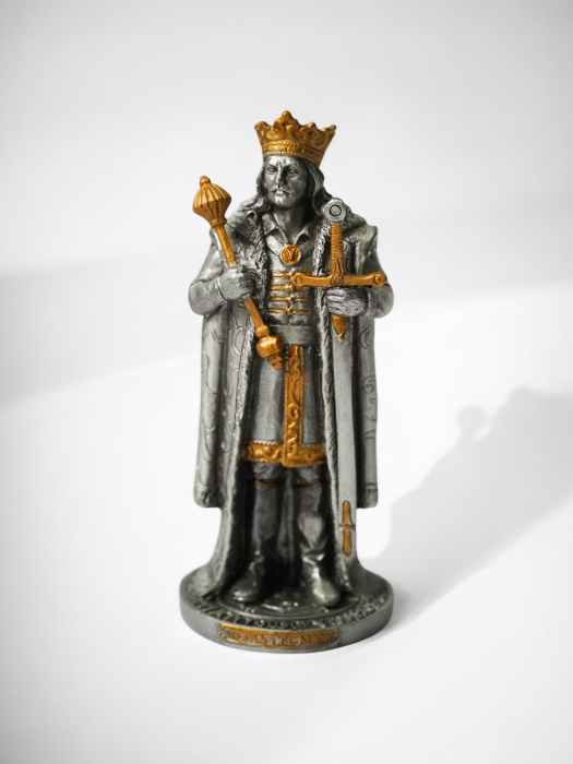 Ștefan cel Mare -  Statuetă din plumb sau rășină cu personaje istorice românești [2]