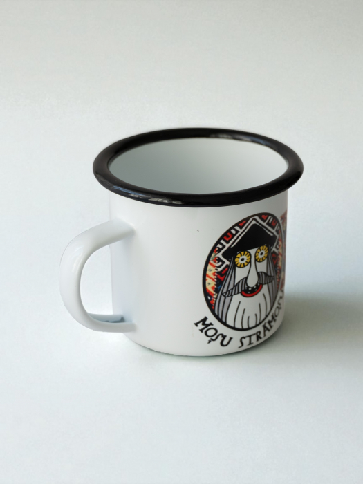 Strămoș arhaic - cană emailată motive tradiționale arhaice [4]